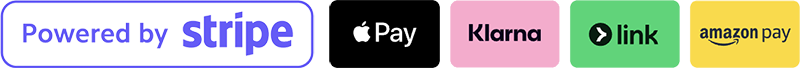 Secure payments via Stripe — major cards accepted